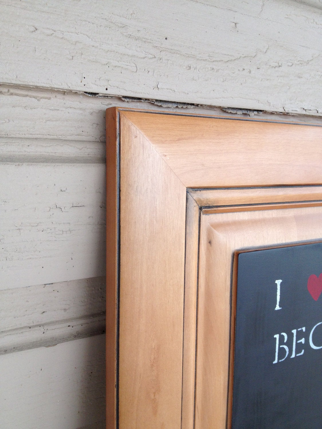 I love you chalkboard (decorative light natural wood)