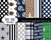 custom football digital scrapbook papers