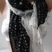womann Shabby Chic - Elegant Scarf ...Tulle and cotton...Black