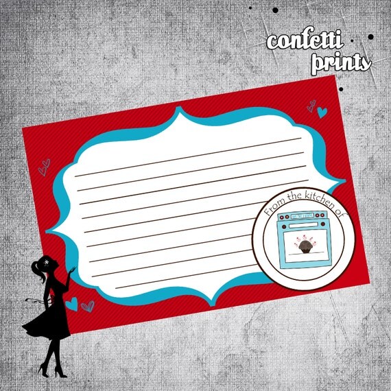 Baby Shower Recipe Card - BUN In The OVEN Printable Il_570xn