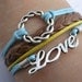 Bracelet-Ture love will go on bracelet,silver love bracelet,karma bracelet -Z394