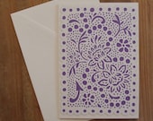 Card: Lace purple card