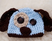 Crochet Puppy Hat RTS (FREE SHIPPING)