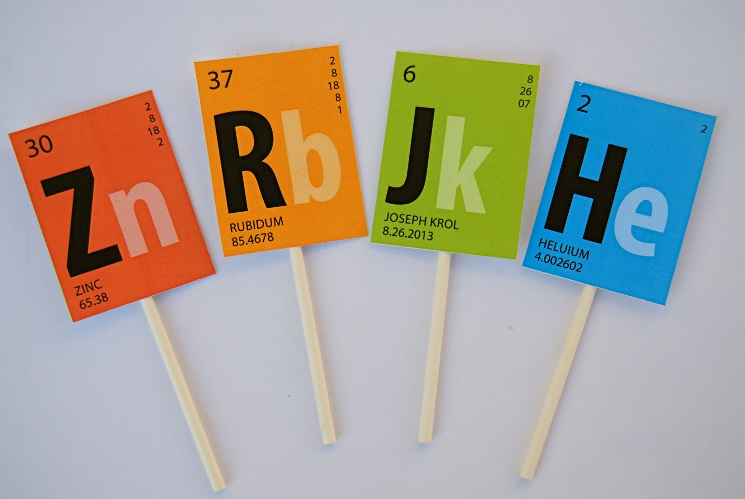 16 Periodic Table Scientist Cupcake toppers PRINTED