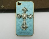 iPhone case Golden  Pearl Cross case  leather case  handmade  loves Fashion case iphone case  cell phone cases and covers
