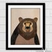 Bear Collage - Poster Print - Fine Art Collage Illustration Print - 8x10