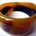Vintage Brown Swirled Lucite Bangle Asymmetric Irregular Shaped Chunky