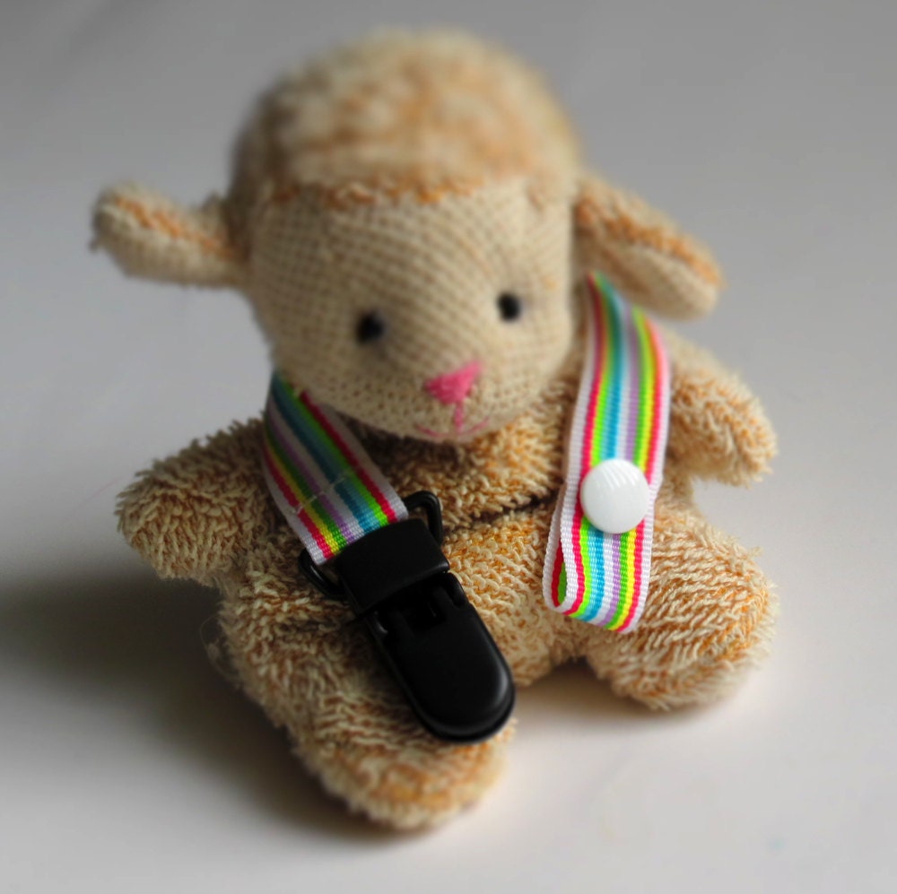 Pacifier Clip - Unisex - Rainbow - Perfect Gift - READY TO SHIP -