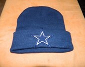 Navy blue "cowboys" beanie