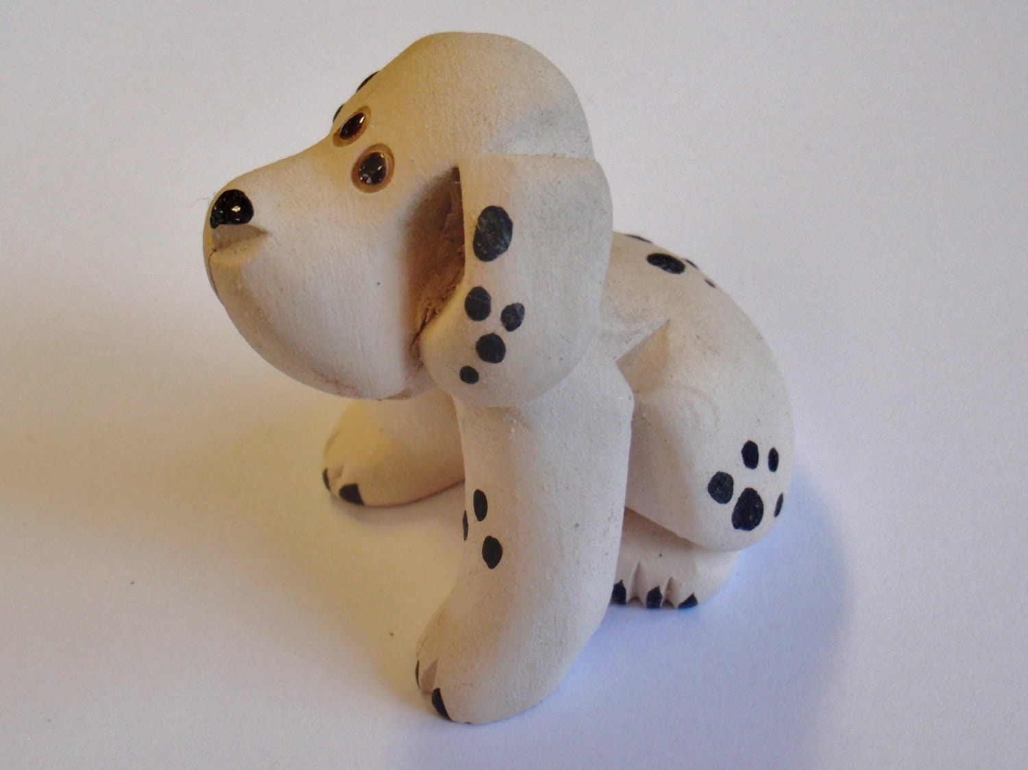 Rare Uruguay Ceramics Dalmatian Dog Figurine Vintage 1980's