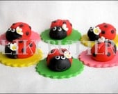 Ladybug Cupcake Toppers by LikeButter