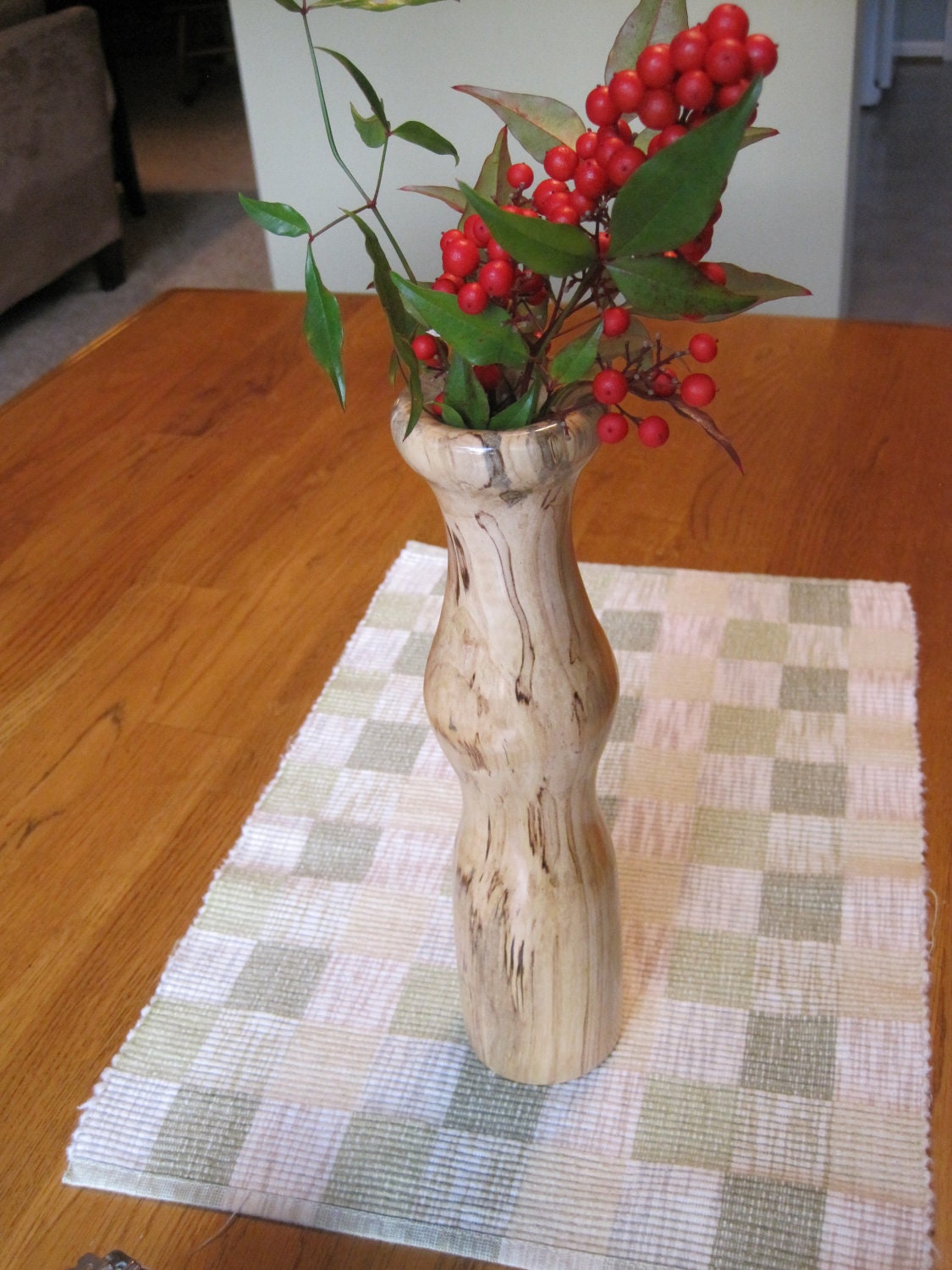 Beautifully made Wooden Vase, Handmade out of Spalted Maple.