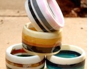 MADE TO ORDER extra tall stripe chunky resin bangle bracelet Handmade resin bangle bracelet