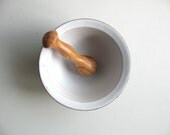 wheel thrown mortar - white black mortar - ceramic mortar - made to order mortar - kitchen mortar - BiscuitCuit wheel thrown mortar - white black mortar - ceramic mortar - made to order mortar - kitchen mortar - BiscuitCuit
