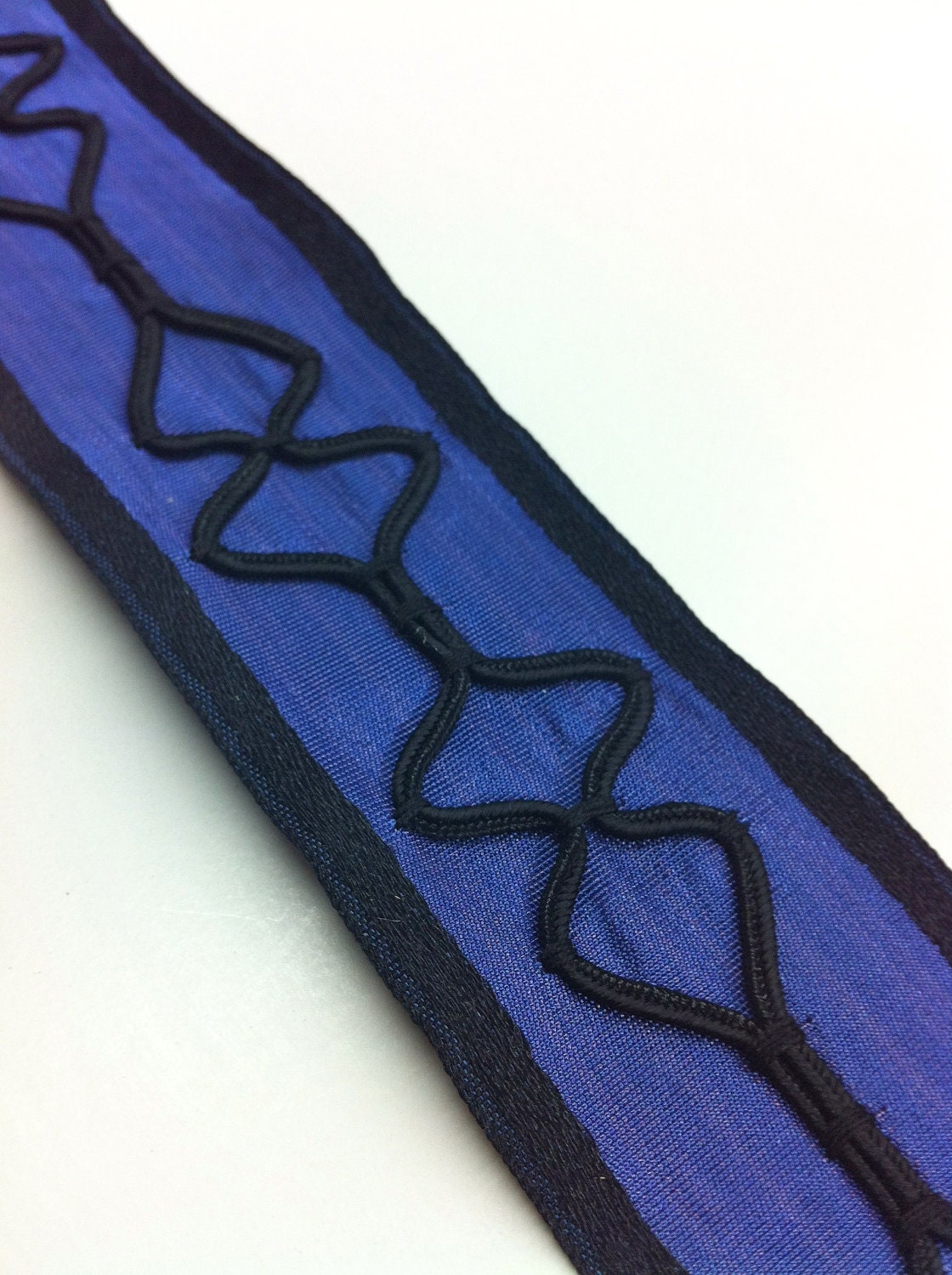 Blue Ribbon with Black Cording