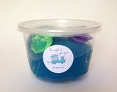 Homemade Blue Princess Dough, Blue Play dough, Playdough, Plastic Gems, 1 lb