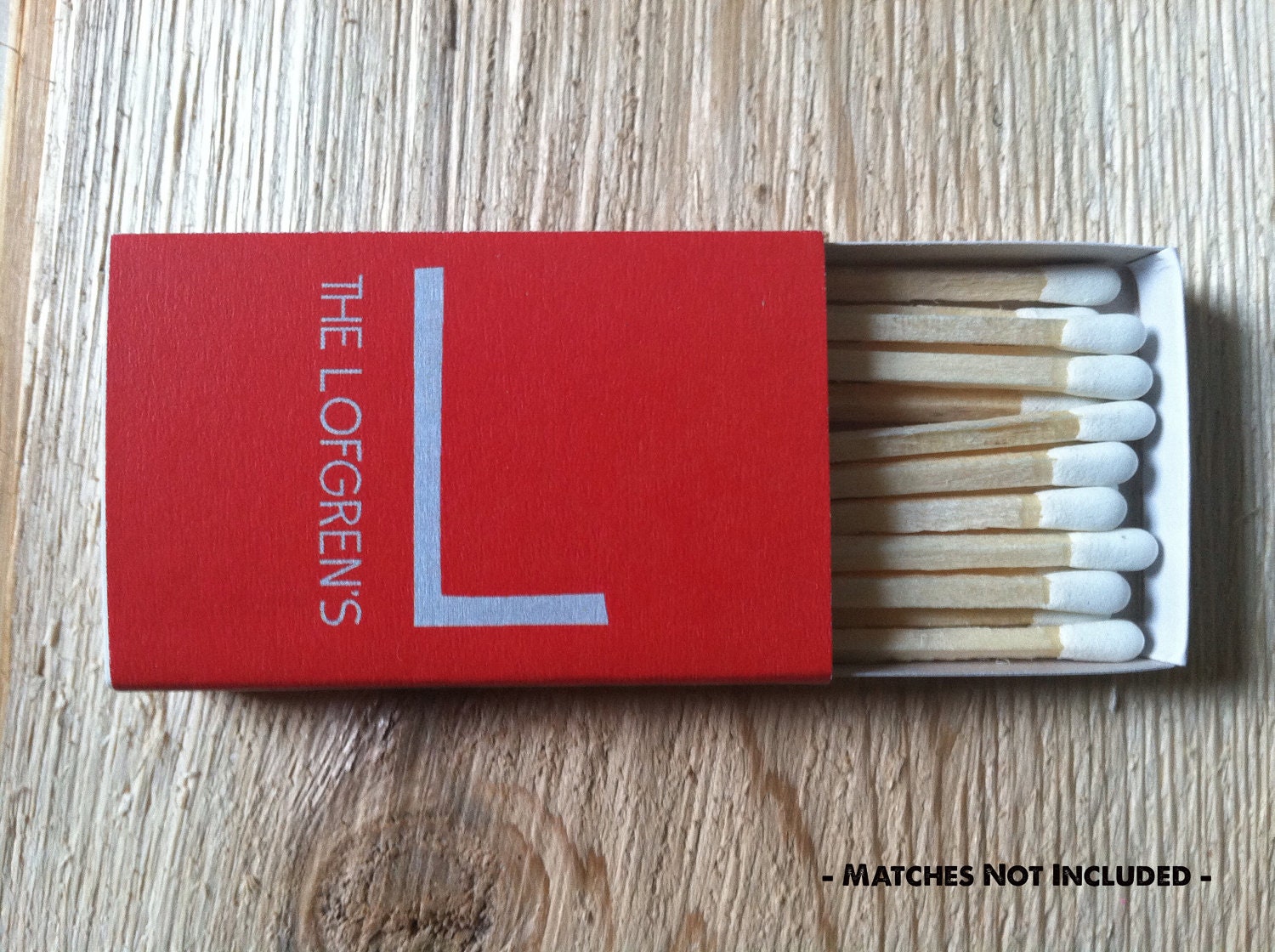 Personalized Color Matchbox Favor - 50 Custom Match Boxes - Wedding, Party Favors (Matches NOT Included)