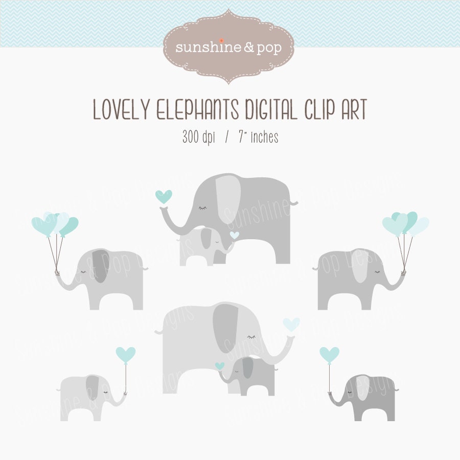 free baby shower elephant clip art - photo #21