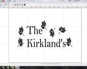 Family Name with Fall Leaves - Large