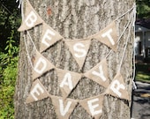 Wedding Sign - Best Day Ever - Burlap Bunting Sign