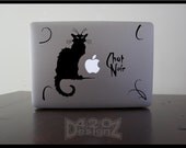 Les Chat Noir - Macbook Air, Macbook Pro,  Macbook decals, sticker Vinyl Mac decals Apple Mac Decal, Laptop, iPad