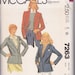 McCalls 7263 Misses Jacket Size 14 Palmer & Pletsch Personalized Instructions Vintage
