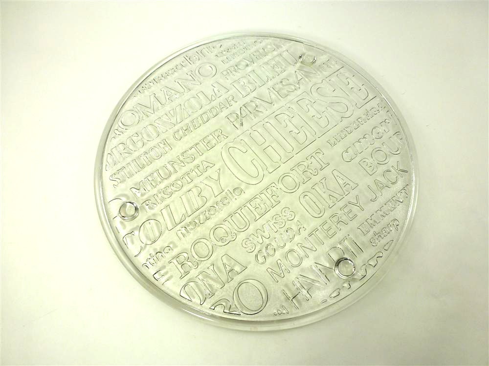Vintage Glass Typography Cheese Plate