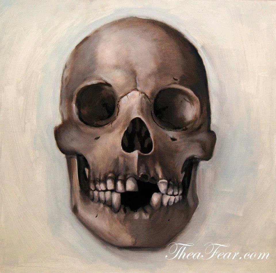 Human Skull Painting