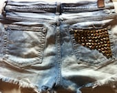 DESTROYED & GOLD STUDDED Shorts