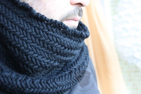 Black Men Cowl w/ written embroidered or knit Word by meNENIces