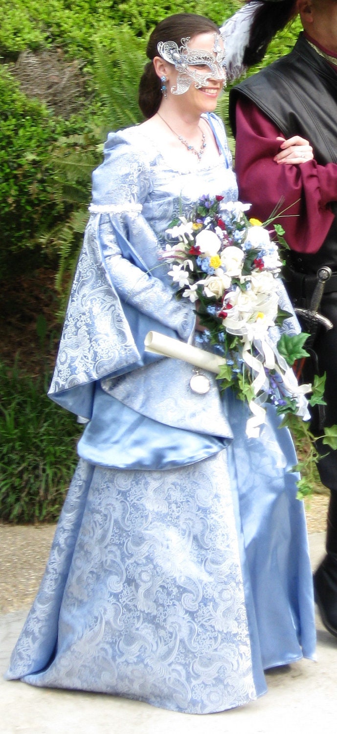 Fantasy Renaissance Medieval Madrigal Wedding Dress Gown - Made to Order