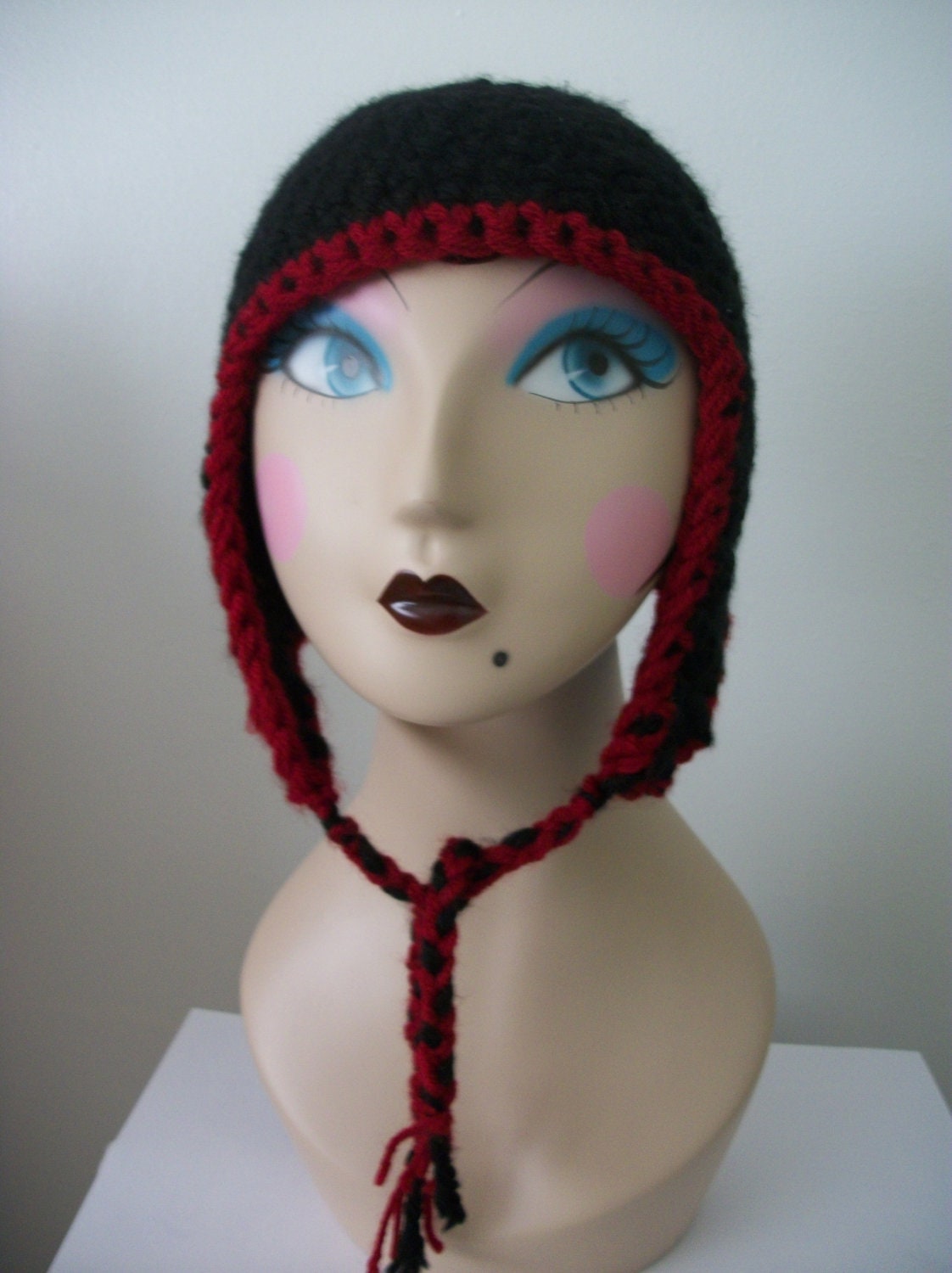 Crocheted Warm Earflap Hat Great for any Season Especially Winter