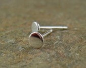 Teeny Tiny Extra Small Sterling Silver Stud Earrings 3mm Modern Simple Post Earrings Recycled Metal