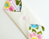 7" Organic Bamboo Velour Panty Liner - Springtime - Cloth Menstrual Pad