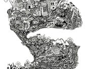 TOWN Art Print