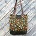 Vintage Floral Fabric Tote -  Leather and Fabric Tote - One of A Kind - Purse