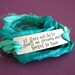 Personalized Sari Silk Wrap Bracelet Stamped with Custom Quote