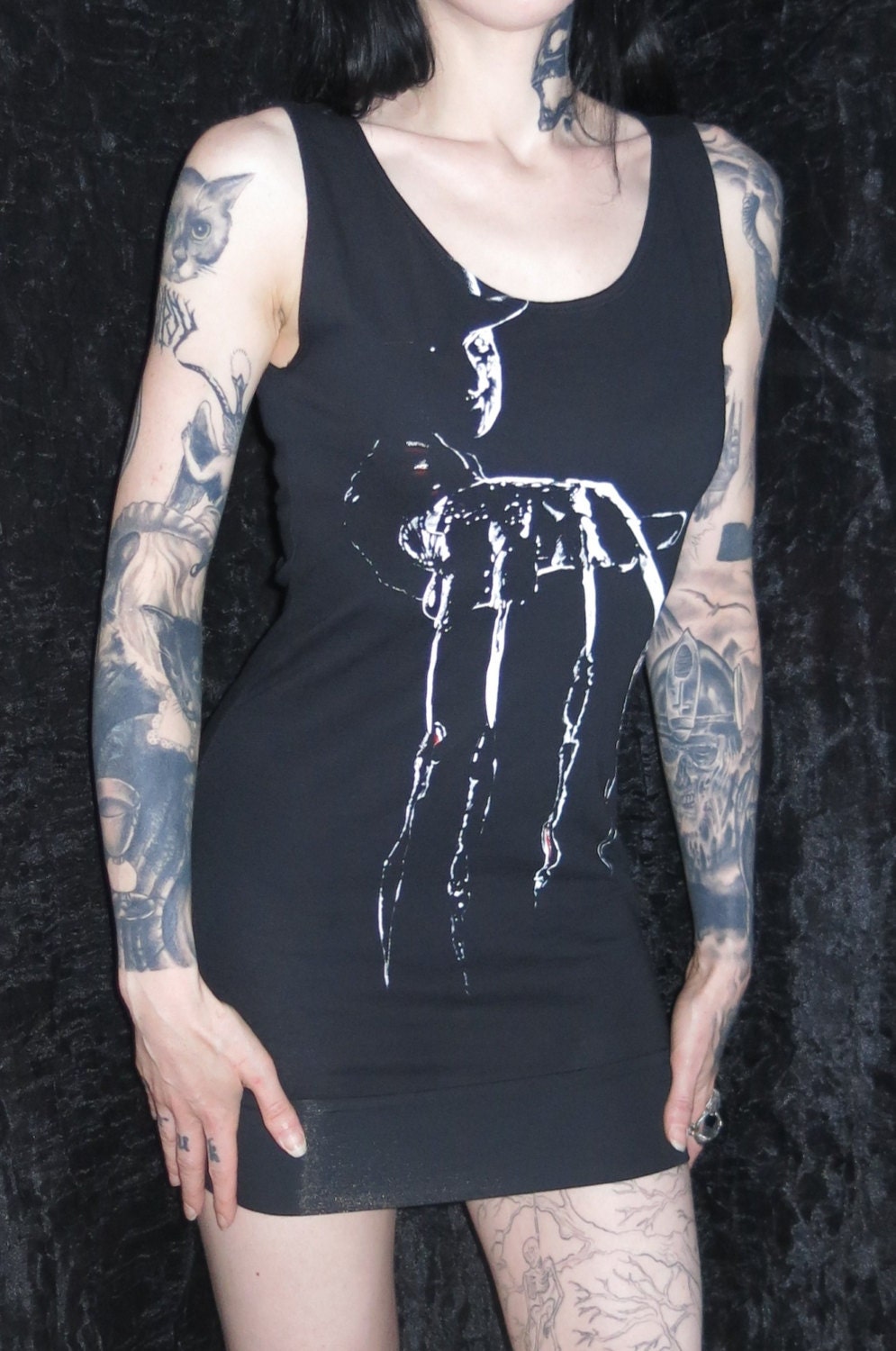 Nightmare On Elm Street Girls Slashed Tunic Dress Top