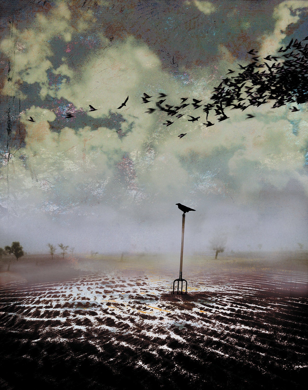 WINTER MIGRATION Fine Art Print, Vintage Spalenka Art, Gothic, Pagan, Solitude