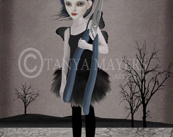 Fairy Art - Gothic Print - Tooth Fairy
