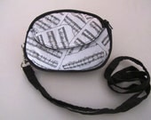 Mini Double zipper pouch wristlet purse clutch music