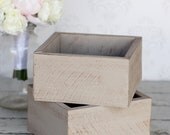 Barn Wood Planter Box Wedding Centerpiece Rustic Shabby Chic Decor SET of 2 WS5000
