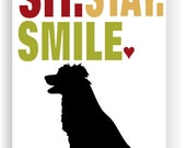 Border Collie Art Print Wall Decor Sit Stay Smile 5 x 7 Matted to fit Your 8 x 10 Frame - GoingPlaces2