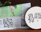 Homeless Dog Hand Embroidery - 6" Hoop