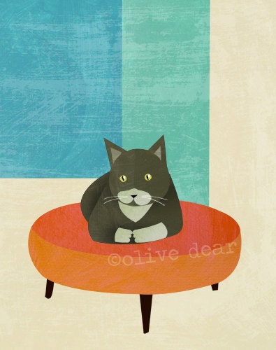 ottoman cat fine art reproduction print