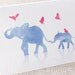 Big and Small Elephant Greeting Card - Watercolor - Birthday - Baby Shower - Thank You Card