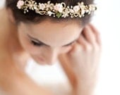 Blush Gold Rhinestone Tiara Available in Tones of Pink & Gold (pictured) and Ivory and Gold, Style 610