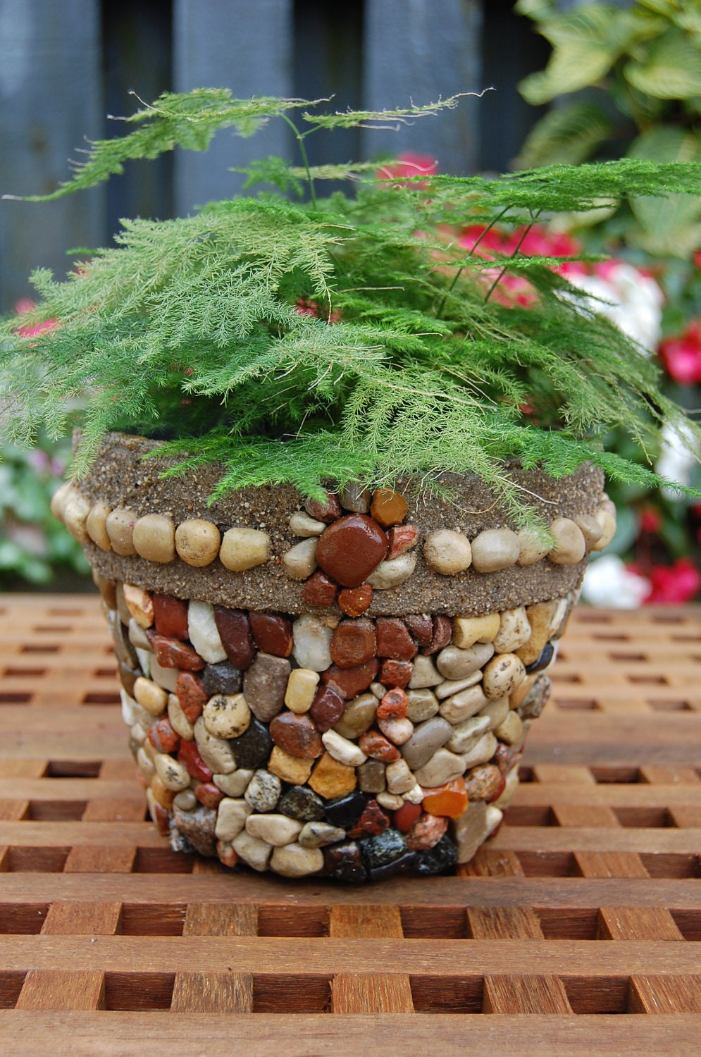 Sand and Stone Terracotta Base Mosaic Planter