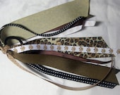 Ponytail Ribbons Hair Accessory Cheer Ribbons browns and animal prints