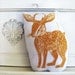 Plush Jackalope Pillow.Woodblock Printed. Customizable Colors. Made to Order.